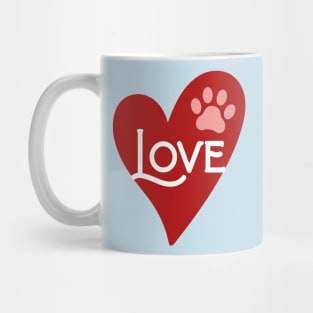Dog love heart Mug